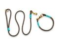 Touch of Turquois Rope Dog Collar with whipping