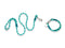 Aqua Diamond Rope Dog Collar with whipping