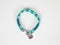Aqua Diamond Rope Dog Collar with whipping