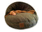 Green Tweed Luxury Dog Cave Bed With Removable Firm Hood