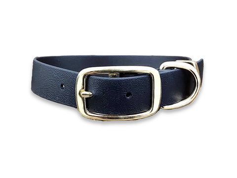 Black Waterproof Biothane Buckle Dog Collar
